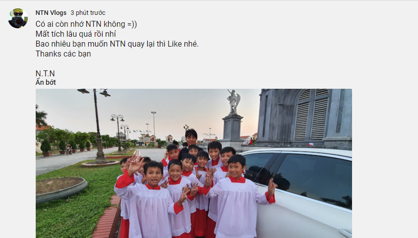 NTN's latest activity on his YouTube channel