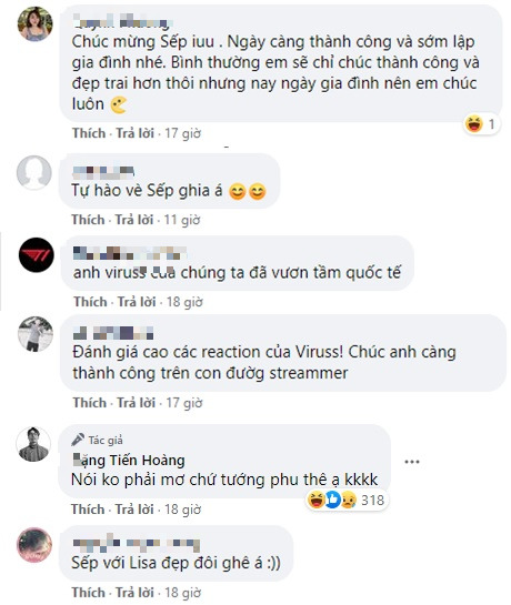 The online community congratulates ViruSs
