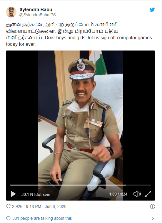The officer suggests that everyone should delete games forever on Twitter