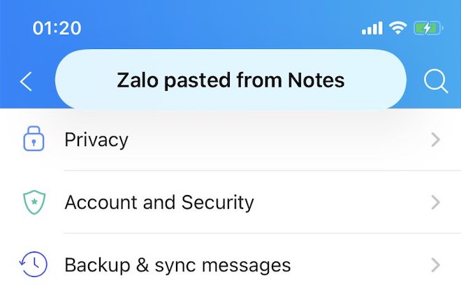 The Vietnamese app Zalo is no exception