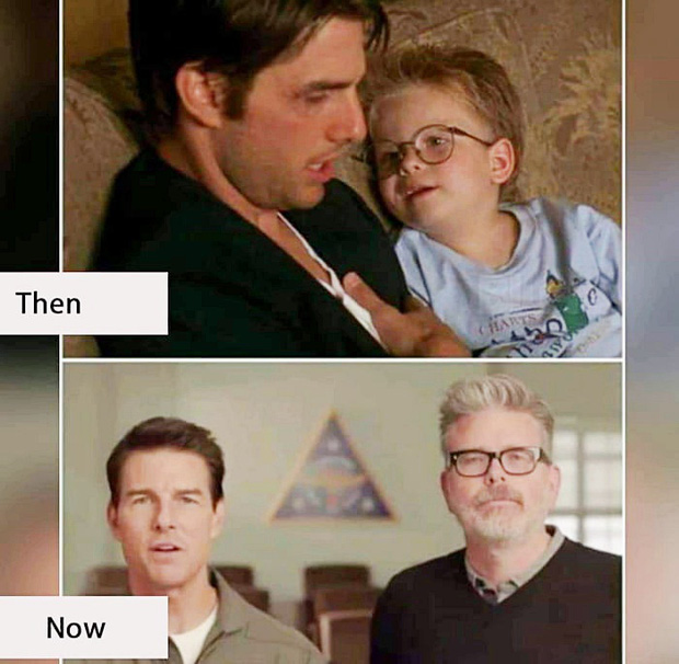 Many viewers mistakenly thought that the boy above and the uncle below were the same person, but in fact, they are two different people. The image below is Tom and the director from a broadcast in 2018.