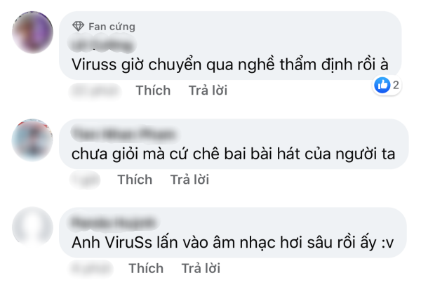 Some reactions from netizens regarding ViruSs 'going too deep' into music