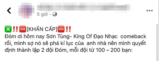 The post allegedly from Jack's FC calling for 'sabotage' of Sơn Tùng M-TP's MV.