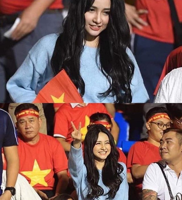 This hot girl also gained fame when cheering for U22 Vietnam at the 30th Sea Games