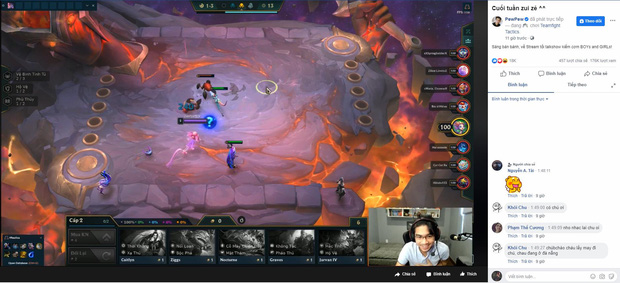 A stream session playing TFT by PewPew.