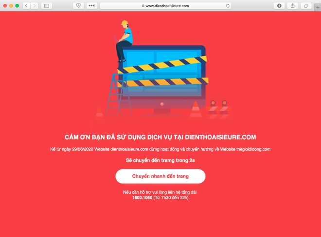 The Super Cheap Phone website stopped operating from June 29