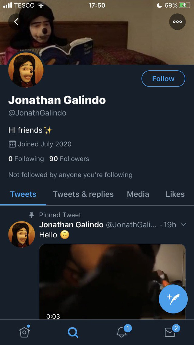 It seems that the @JonathGalindo account on Twitter is the first and main account.