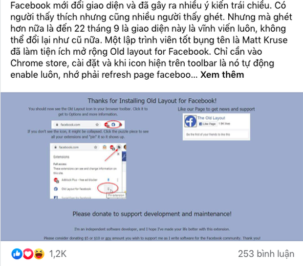 Many users are trying to revert to the old interface using the Old Layout extension