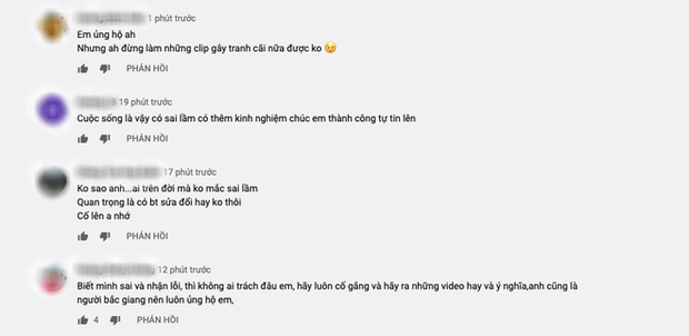 Many viewers also hope that he will post less controversial content in the future.