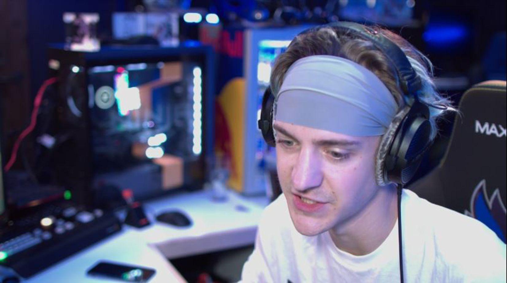 Ninja looking surprised while streaming