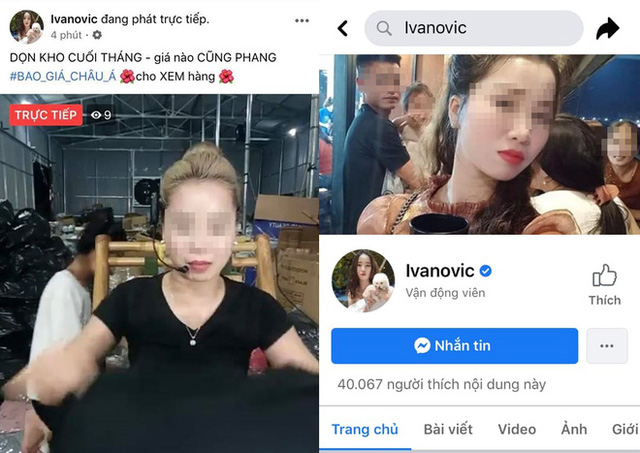 Previously, the fanpage of former football star Ivanovic was also targeted for online sales by Vietnamese hackers