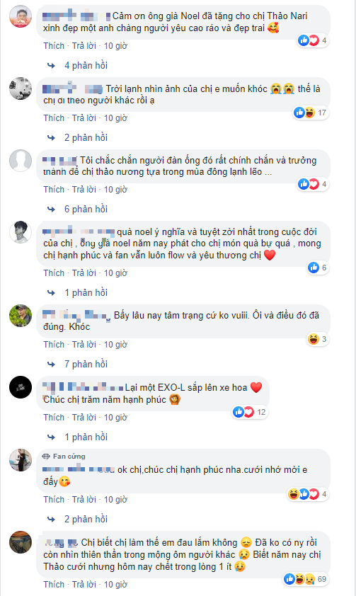 Many fans congratulate Thảo Nari, but there are also quite a few who regret knowing that their goddess is about to get married