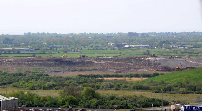 An open landfill in Newport