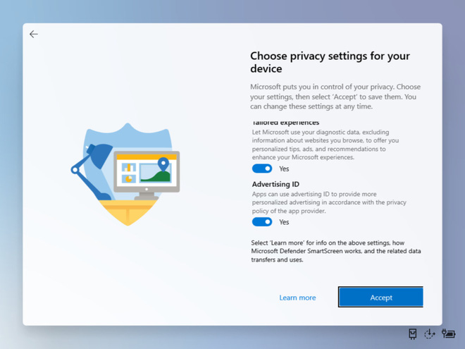 Privacy options available