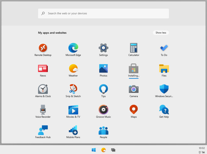 Not all applications will display on the main screen, can expand to view all applications