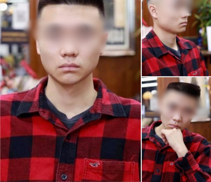 Image of the outrageous haircut of the young man causing a stir in the online community