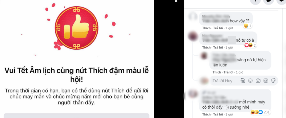The notification said to be from Facebook about this red Like button on social media