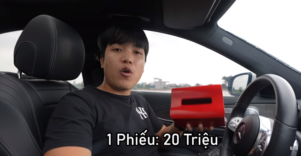 NTN shows off his 'mystery box' containing his lucky tickets
