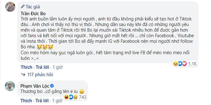 Lộc Fuho also came to comfort Trần Đức Bo