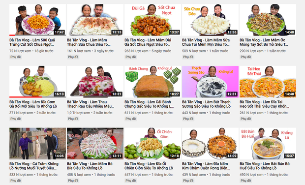 The view count on Ba Tan Vlog's channel shows a strong decline