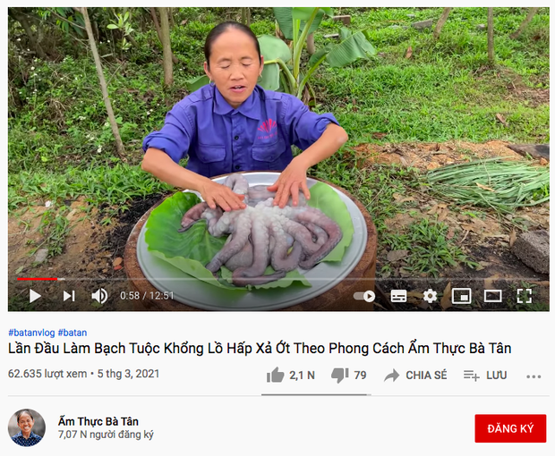 The metrics from Ba Tan Vlog's first video are not impressive