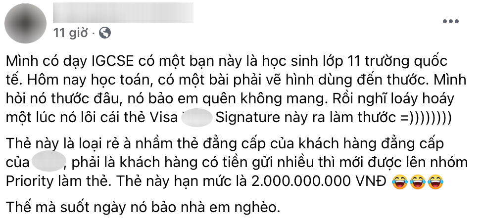 The tutor's words left many people astonished