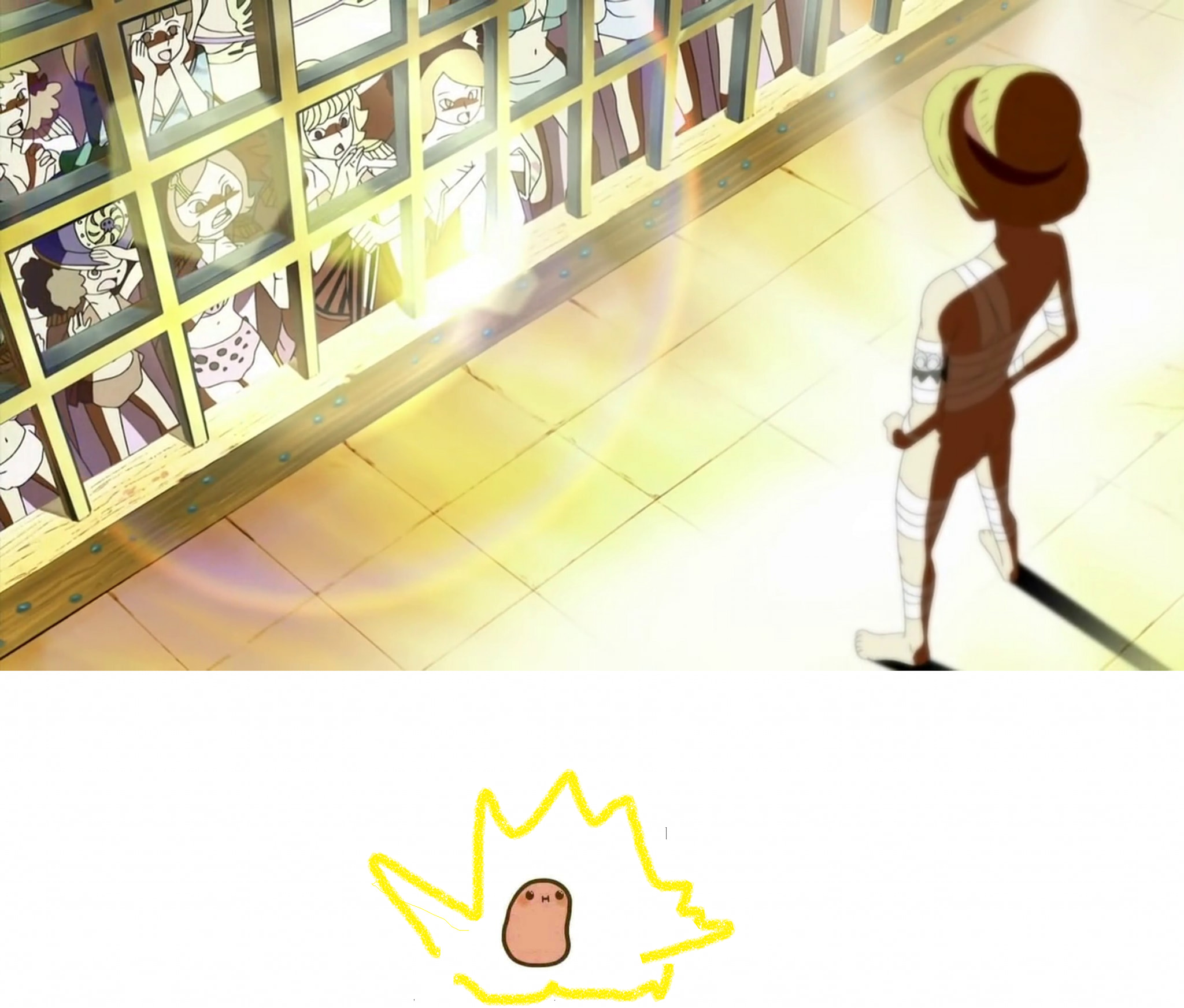 Even as a side character, the potato still shines alongside the main character.