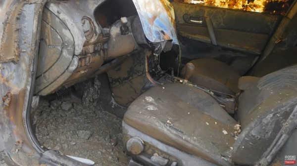 Image of the car after being recovered