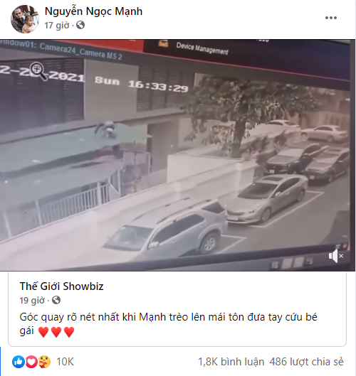 The latest post of Mr. Mạnh on his personal Facebook