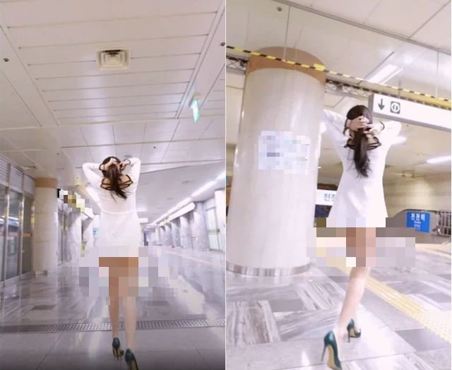 The camera frequently zoomed in on the sensitive areas of her body