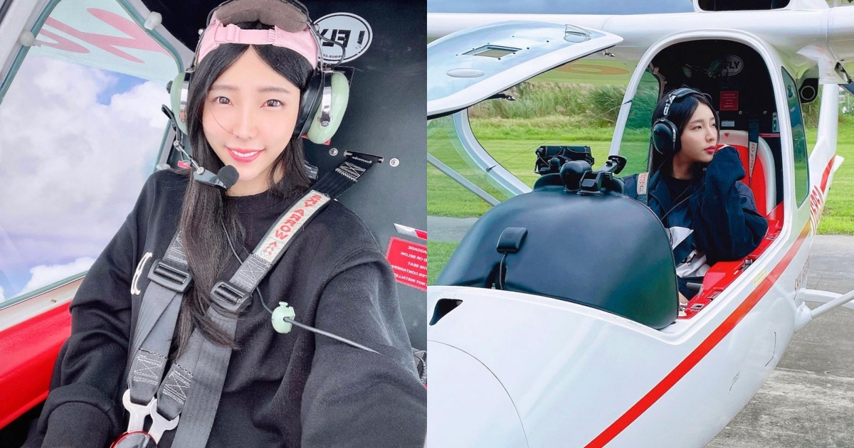 Recently, she posted a photo of herself practicing flying a plane