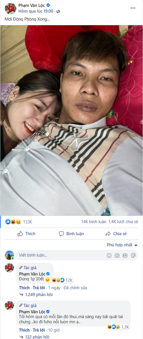 Lộc Fuho showcases his photo and hilarious troll comments