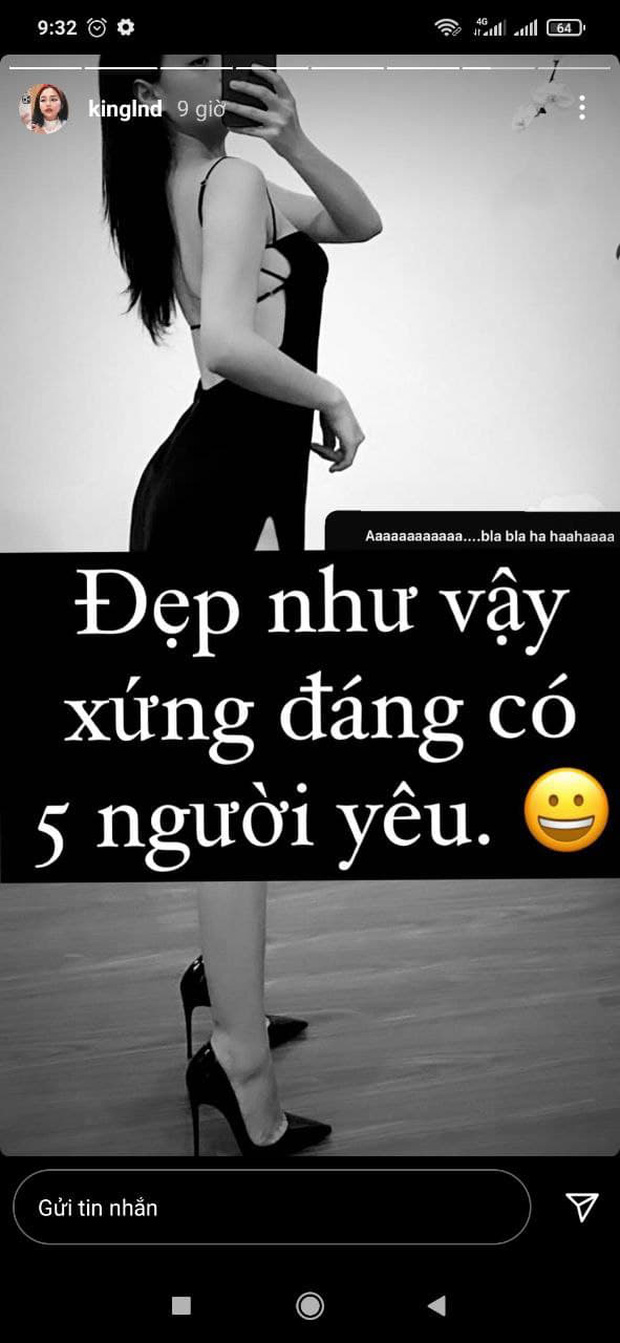 Linh Ngọc Đàm's story showcases her curvaceous figure