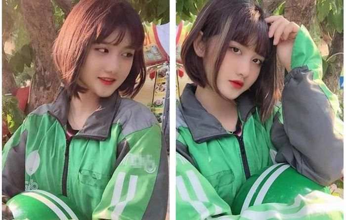 Pham Thi Hang when she was first known as the Grab hot girl