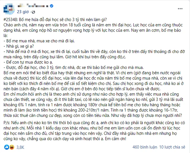The post that stirred the online community