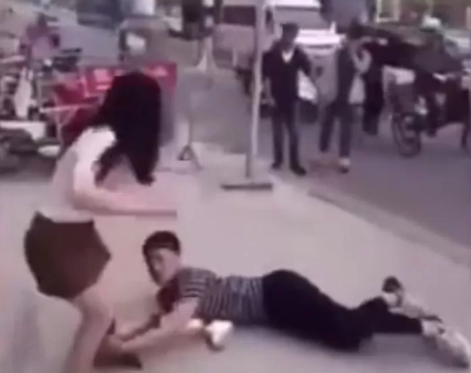 The young man’s awkward actions