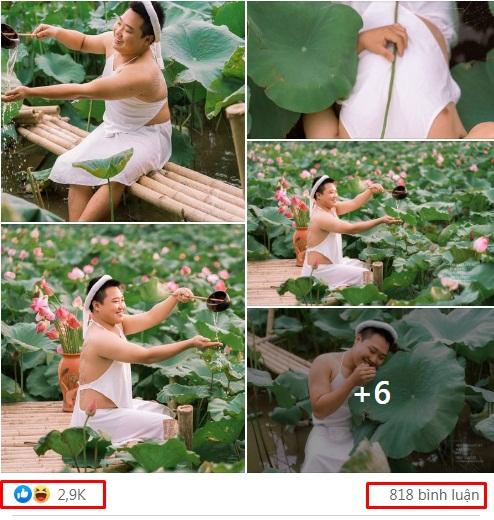 After just a few minutes of appearing, the photo set received countless interactions
