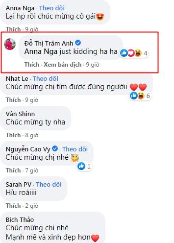 Trâm Anh's response and well wishes from fans