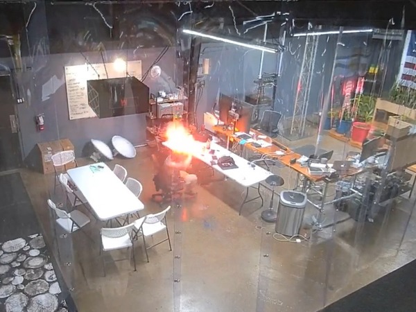 Suddenly, the iPhone exploded, creating a scene that startled many