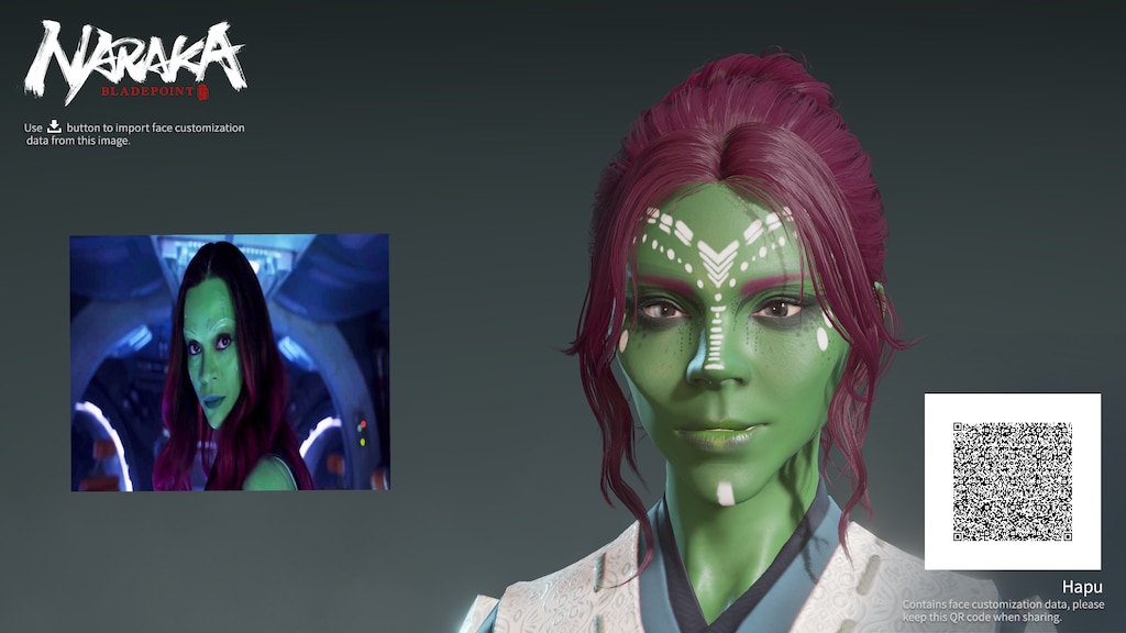 Gamora in NARAKA: BLADEPOINT looks like this
