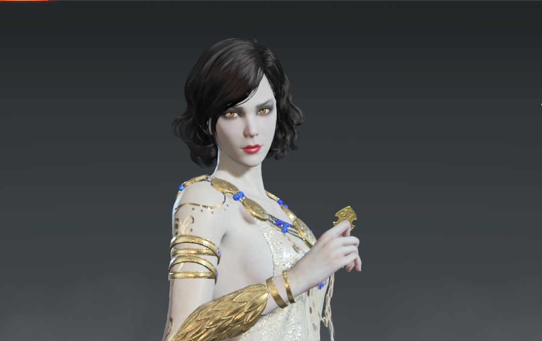 This Lady Dimitrescu has a rather modest bust