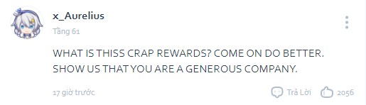 What kind of terrible reward is this, miHoYo? Come on, do better. Show us you are a generous company.