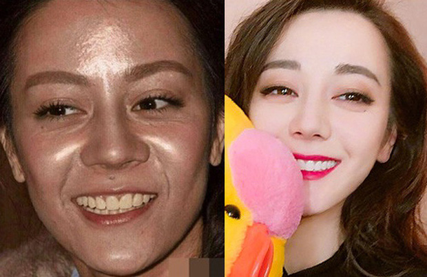 Or images of her bare face, which may be due to photoshop or her natural look