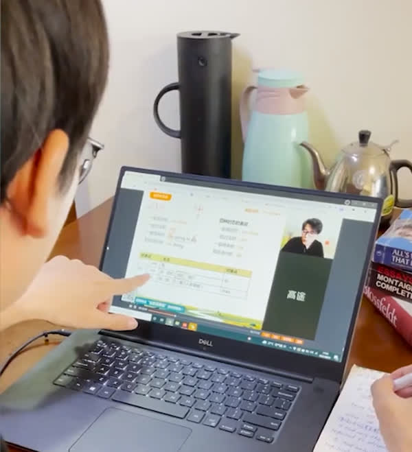 The young man dedicating maximum time to improve his language skills in a month