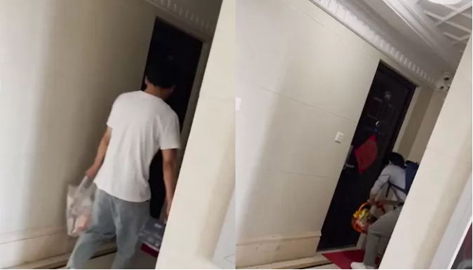 The young man frequently sneaking gifts to the beautiful neighbor