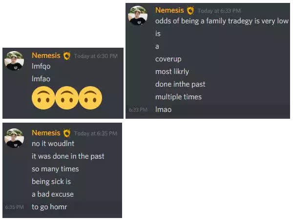 Nemesis expresses doubt and believes this has happened before, so he does not fully trust it