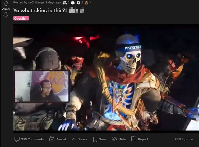 The same happened with the skin of a burning skeleton
