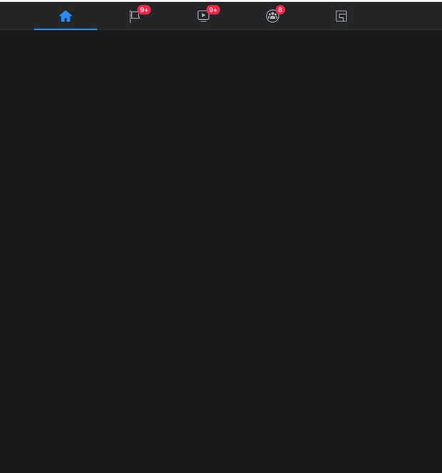 Facebook website displaying errors