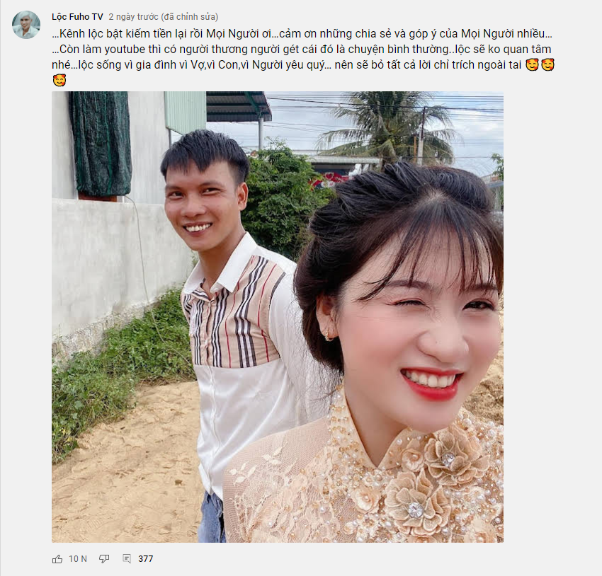 Recent status update from Lộc Fuho