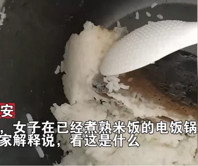 After digging out the burnt rice, the familiar shape of the iPhone gradually became clearer